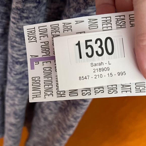 Lularoe Sarah Cardigan sz L Royal purple/white - Picture 2 of 4